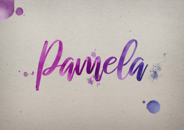 Free photo of Pamela Watercolor Name DP