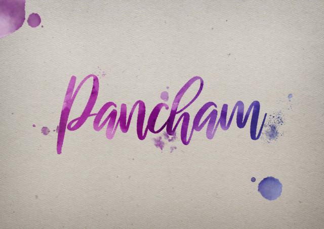 Free photo of Pancham Watercolor Name DP