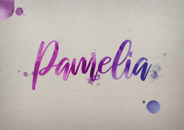 Free photo of Pamelia Watercolor Name DP