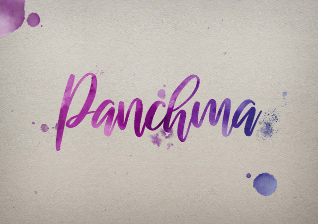 Free photo of Panchma Watercolor Name DP