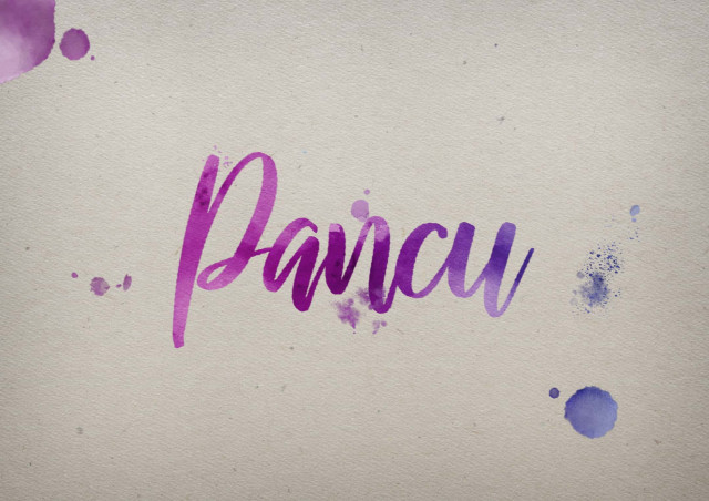Free photo of Pancu Watercolor Name DP