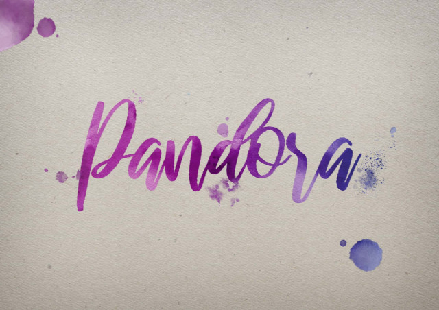 Free photo of Pandora Watercolor Name DP