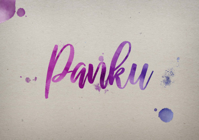 Free photo of Panku Watercolor Name DP