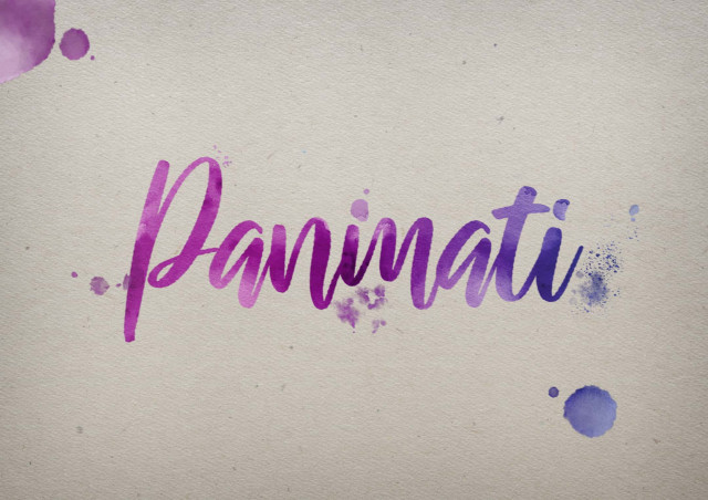 Free photo of Panmati Watercolor Name DP