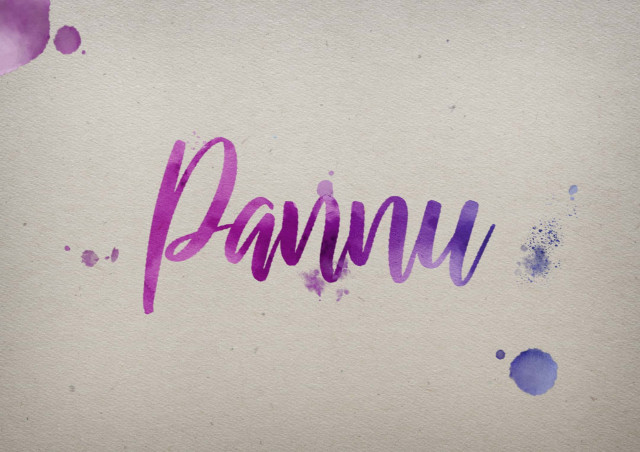 Free photo of Pannu Watercolor Name DP