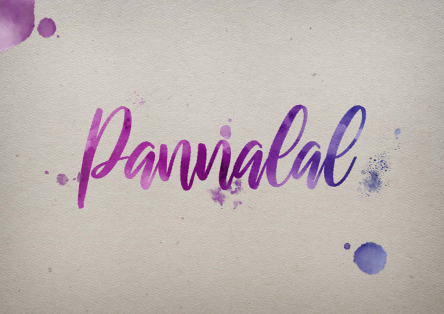 Free photo of Pannalal Watercolor Name DP