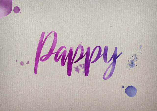 Free photo of Pappy Watercolor Name DP