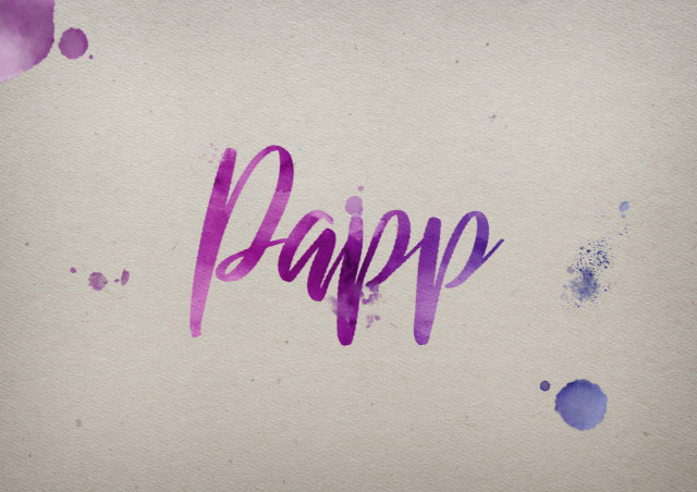 Free photo of Papp Watercolor Name DP