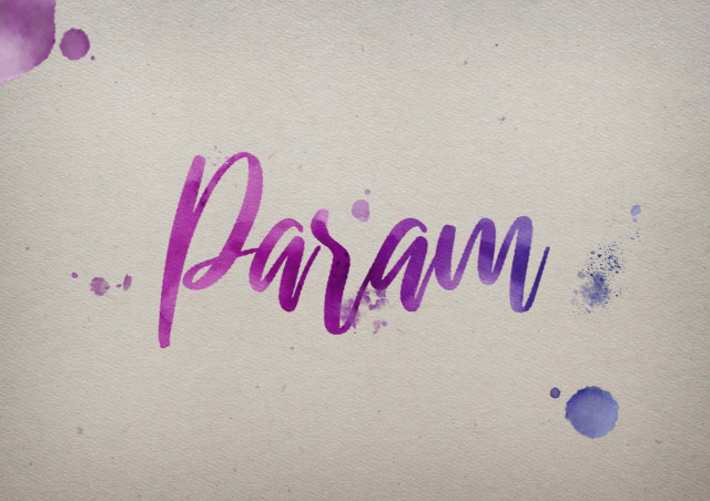 Free photo of Param Watercolor Name DP