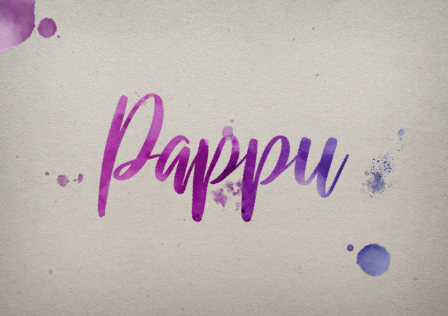 Free photo of Pappu Watercolor Name DP