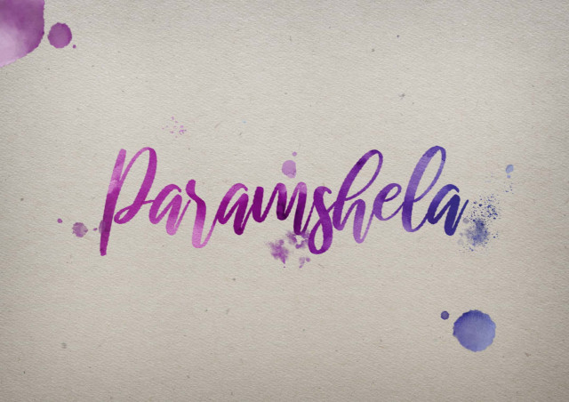 Free photo of Paramshela Watercolor Name DP