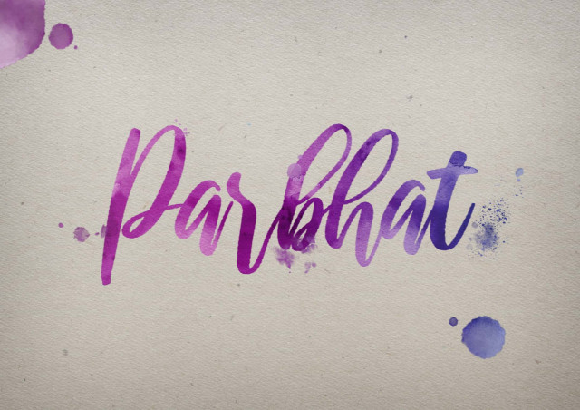 Free photo of Parbhat Watercolor Name DP