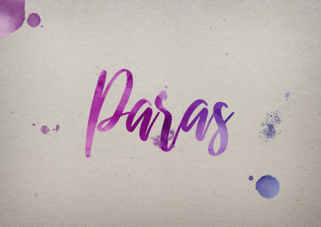 Free photo of Paras Watercolor Name DP