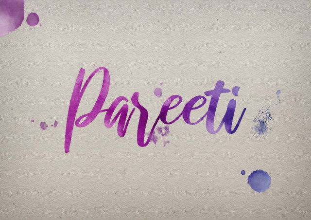 Free photo of Pareeti Watercolor Name DP