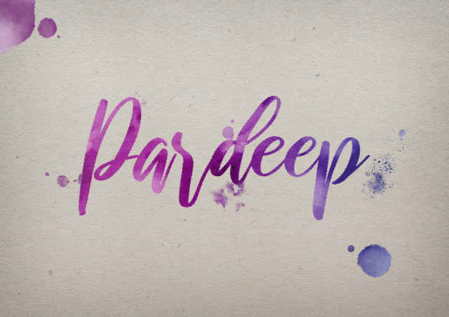 Free photo of Pardeep Watercolor Name DP