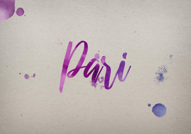 Free photo of Pari Watercolor Name DP