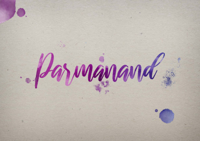 Free photo of Parmanand Watercolor Name DP