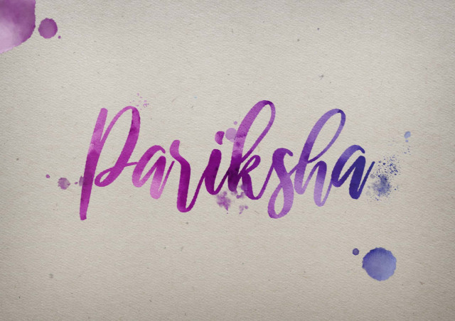 Free photo of Pariksha Watercolor Name DP