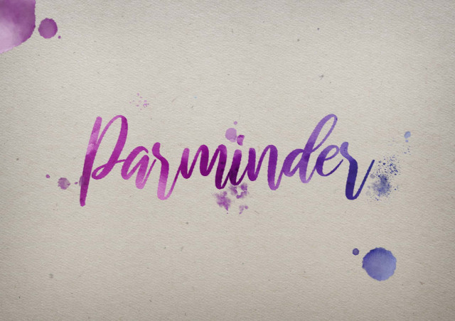 Free photo of Parminder Watercolor Name DP