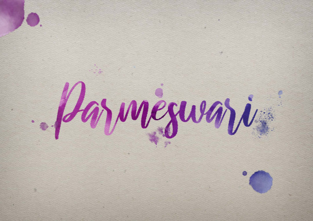 Free photo of Parmeswari Watercolor Name DP