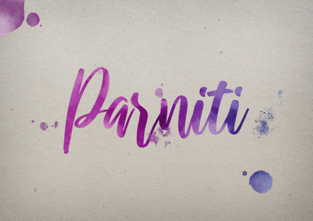 Free photo of Parniti Watercolor Name DP