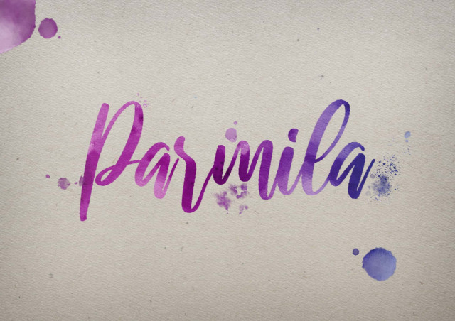 Free photo of Parmila Watercolor Name DP