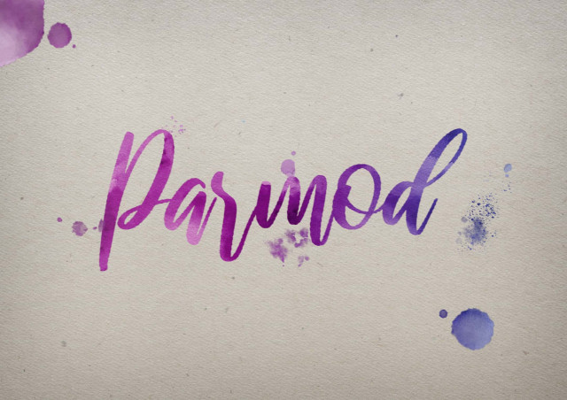 Free photo of Parmod Watercolor Name DP