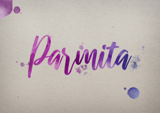 Free photo of Parmita Watercolor Name DP