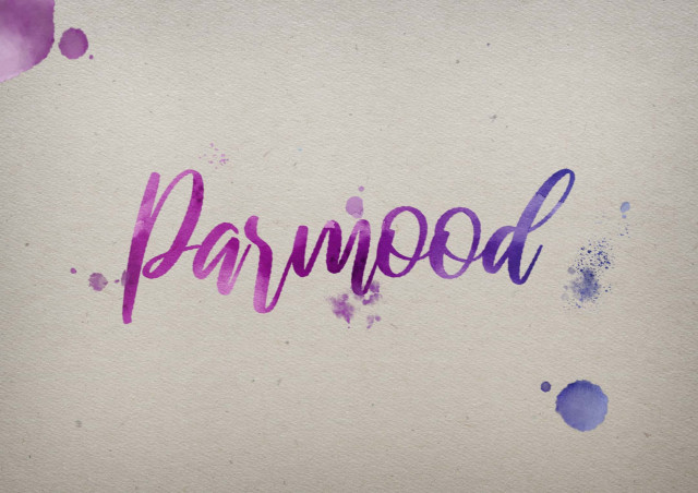 Free photo of Parmood Watercolor Name DP