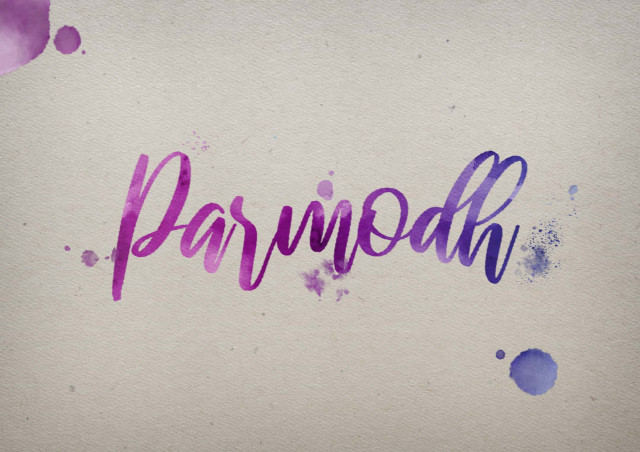 Free photo of Parmodh Watercolor Name DP