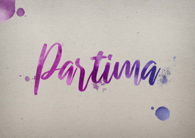 Free photo of Partima Watercolor Name DP