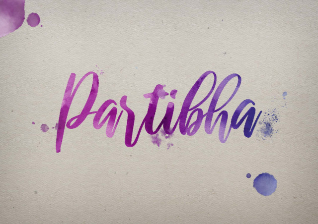 Free photo of Partibha Watercolor Name DP