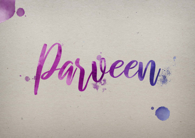 Free photo of Parveen Watercolor Name DP