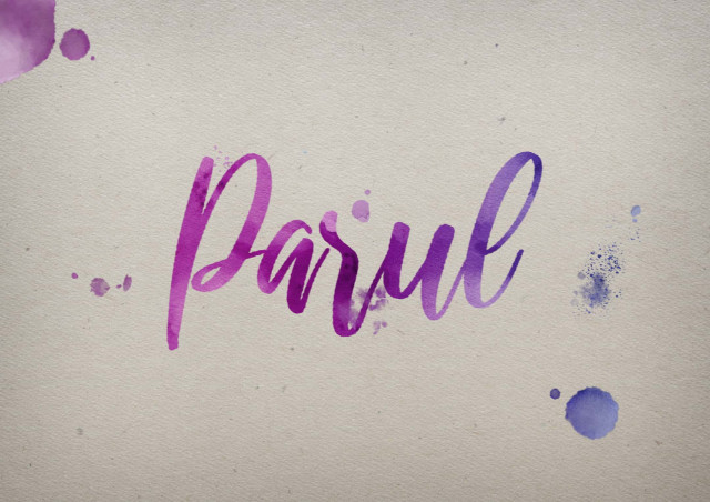 Free photo of Parul Watercolor Name DP