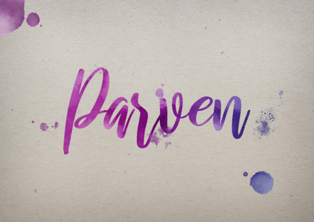 Free photo of Parven Watercolor Name DP