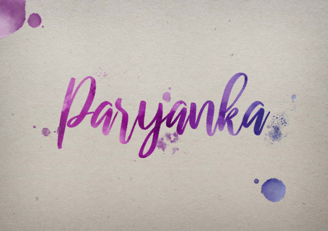 Free photo of Paryanka Watercolor Name DP