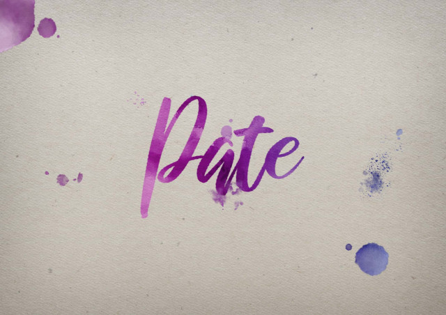 Free photo of Pate Watercolor Name DP