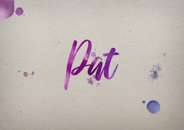 Free photo of Pat Watercolor Name DP