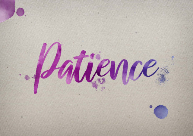 Free photo of Patience Watercolor Name DP