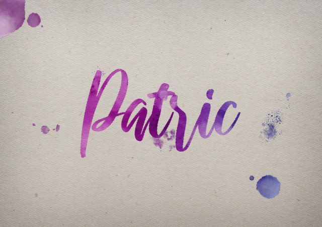 Free photo of Patric Watercolor Name DP