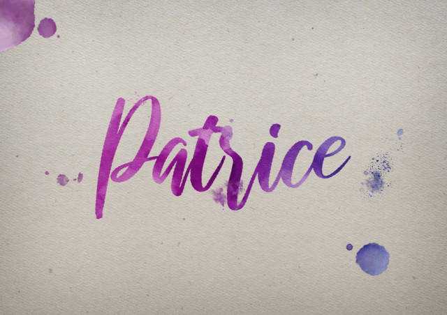 Free photo of Patrice Watercolor Name DP