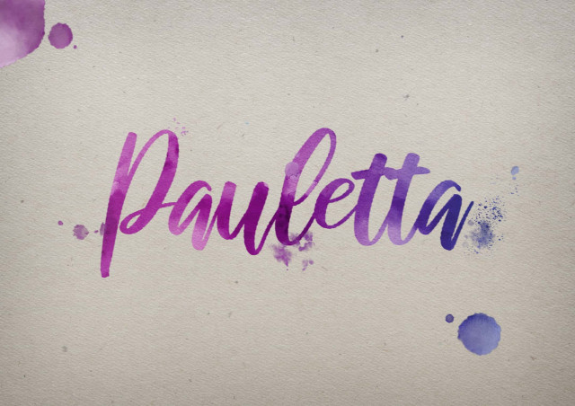 Free photo of Pauletta Watercolor Name DP