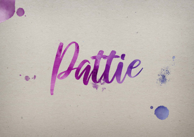 Free photo of Pattie Watercolor Name DP