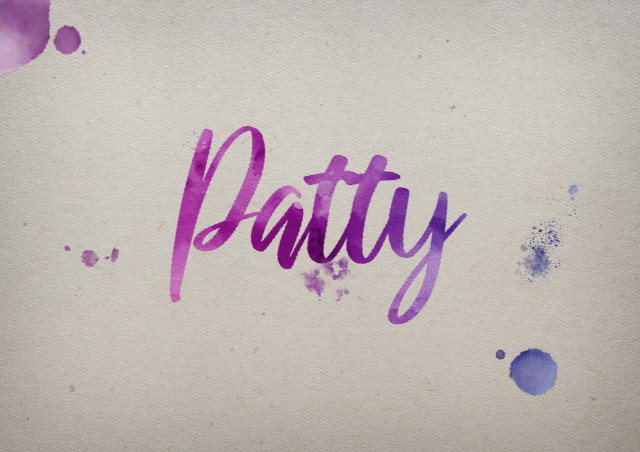 Free photo of Patty Watercolor Name DP