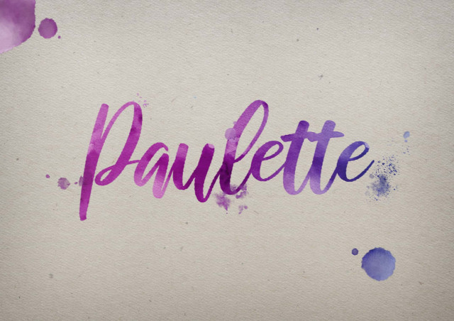 Free photo of Paulette Watercolor Name DP