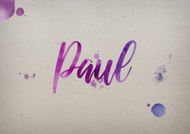 Free photo of Paul Watercolor Name DP