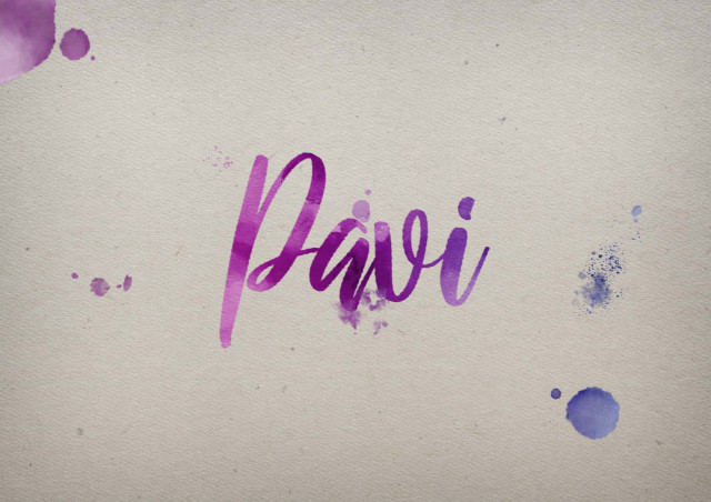 Free photo of Pavi Watercolor Name DP