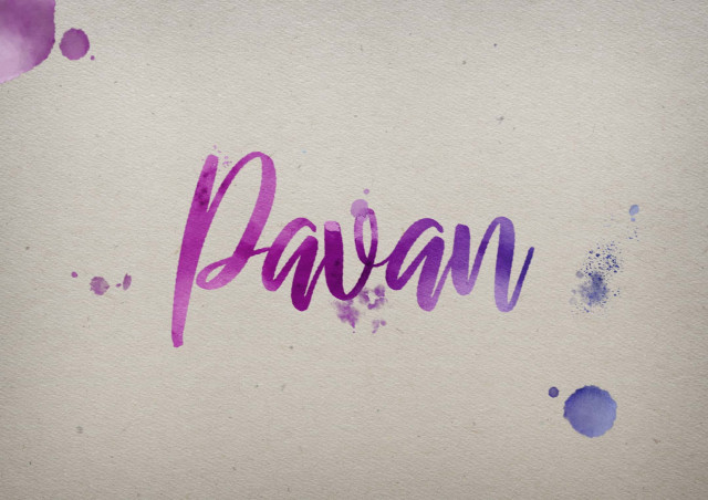 Free photo of Pavan Watercolor Name DP