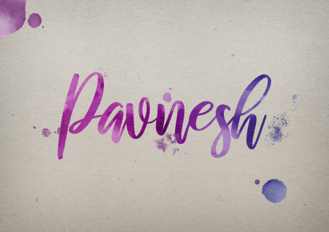 Free photo of Pavnesh Watercolor Name DP