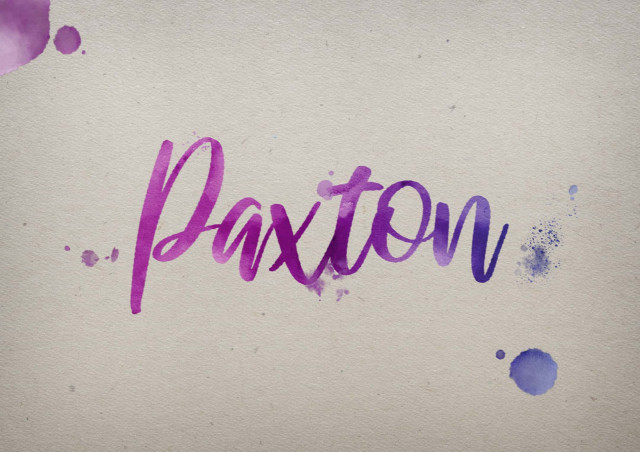 Free photo of Paxton Watercolor Name DP